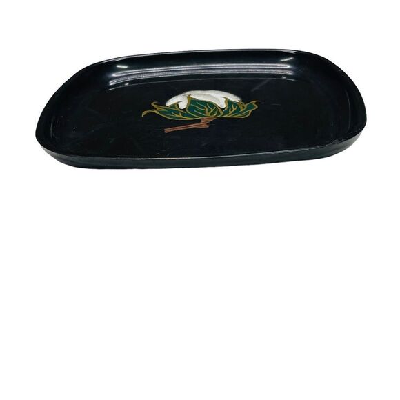 Vintage Couroc COTTON Inlaid Resin Serving Tray - Picture 9 of 13